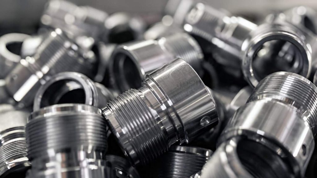 CNC Precision Machined Parts Displayed In Bulk