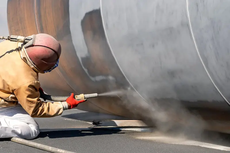 sandblasting-process