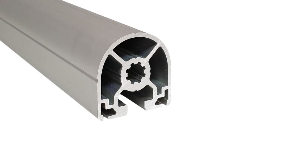 45mm x 45mm Half Round 10mm Aluminum Extrusion
