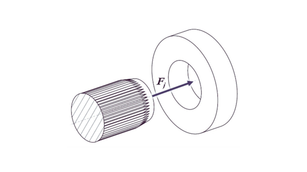 Geometry and material reversion of knurled interference fit