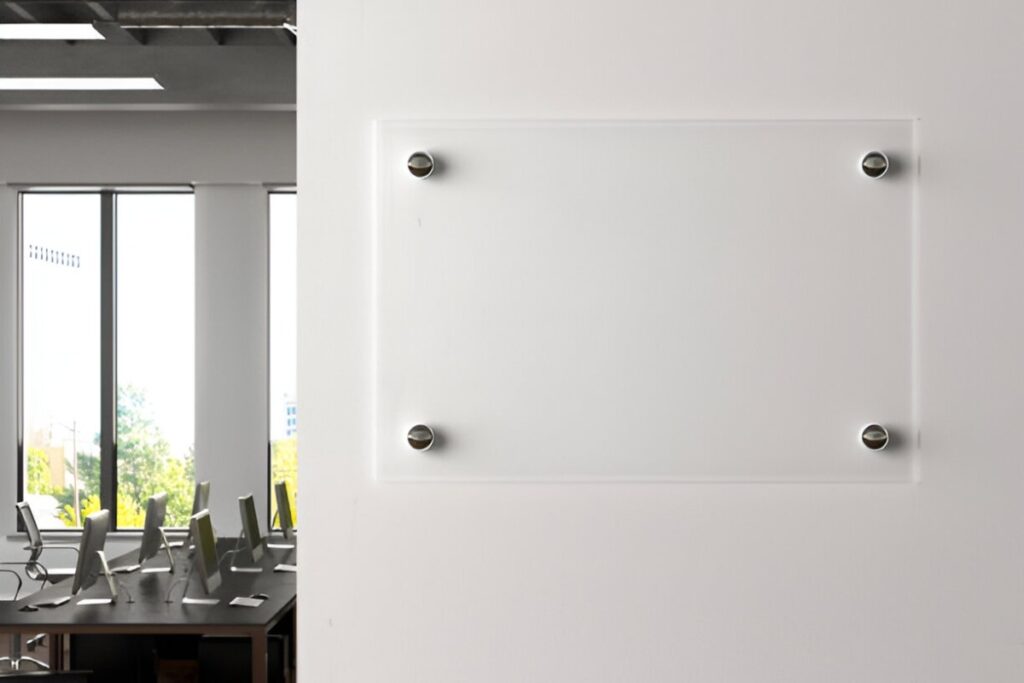 Acrylic Transparent Glass Sign Plate
