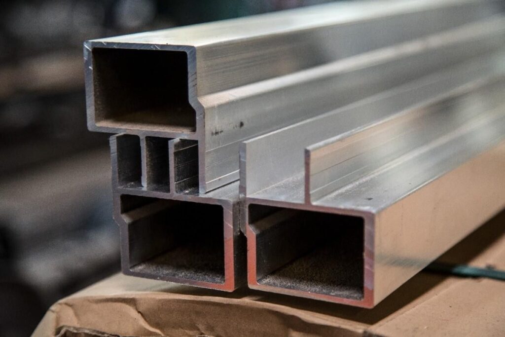Close-up Aluminum Extrusion Profile