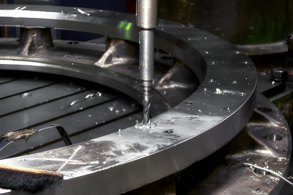 Drilling a Hole in a Large Metal Ring
