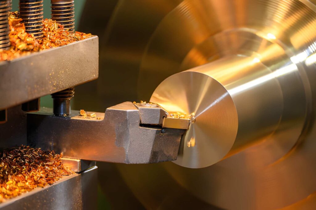 Brass shaft turning