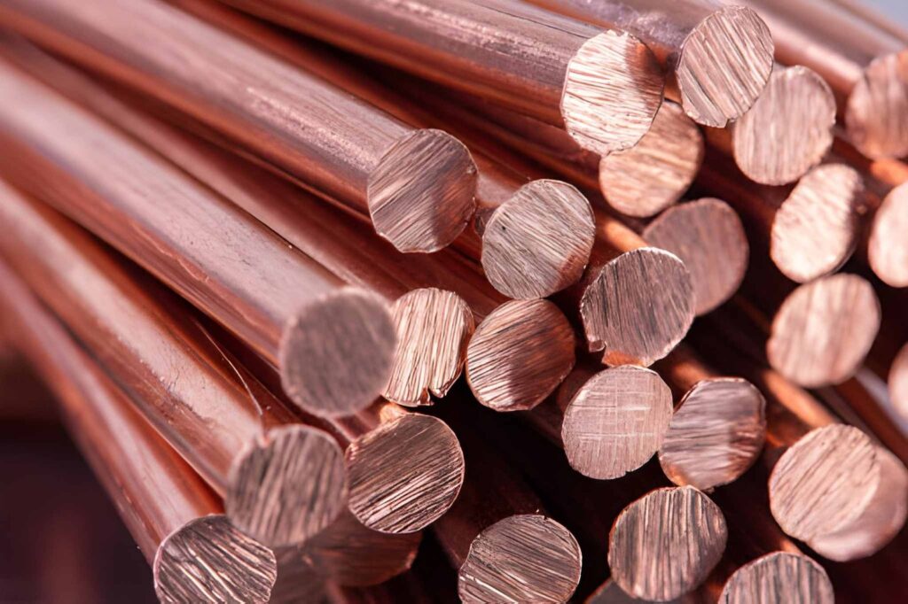 Copper rods for machining