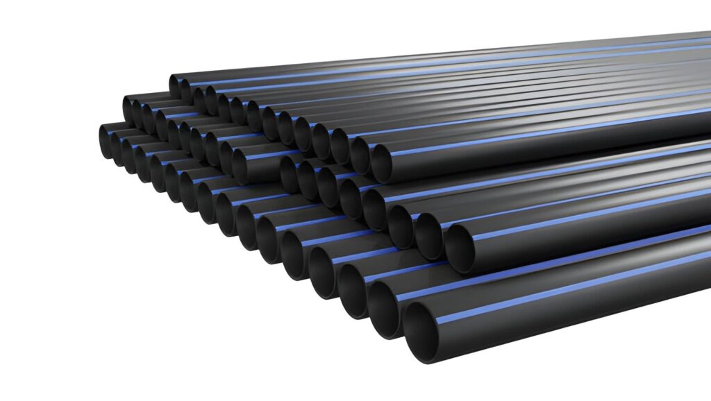 HDPE stacked pipes